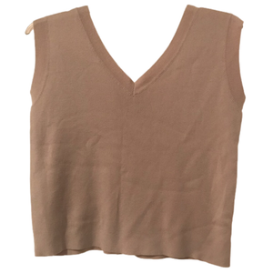 Kittenish by Jessie James Decker Cropped V Neck Minimalist Sweater Tank Siz…